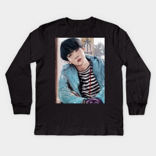 yoongi Kids Long Sleeve T-Shirt